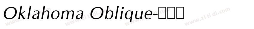 Oklahoma Oblique字体转换